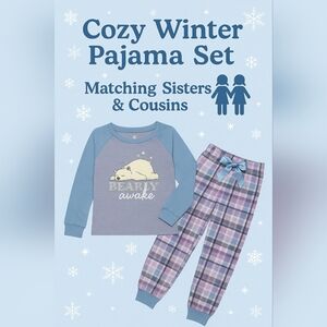 ✨ Cozy Winter Girls PJ Set | Sleep On It | Size L (14/16) ❄️